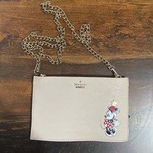 Kate Spade Mini Sima Minnie Mouse Disney Crossbody Bag Purse With Gold Chain